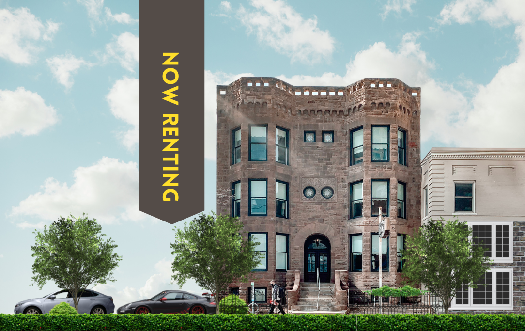 A bright, fully furnished studio apartment with a full kitchen at Oaklands on 9th in downtown Minneapolis.