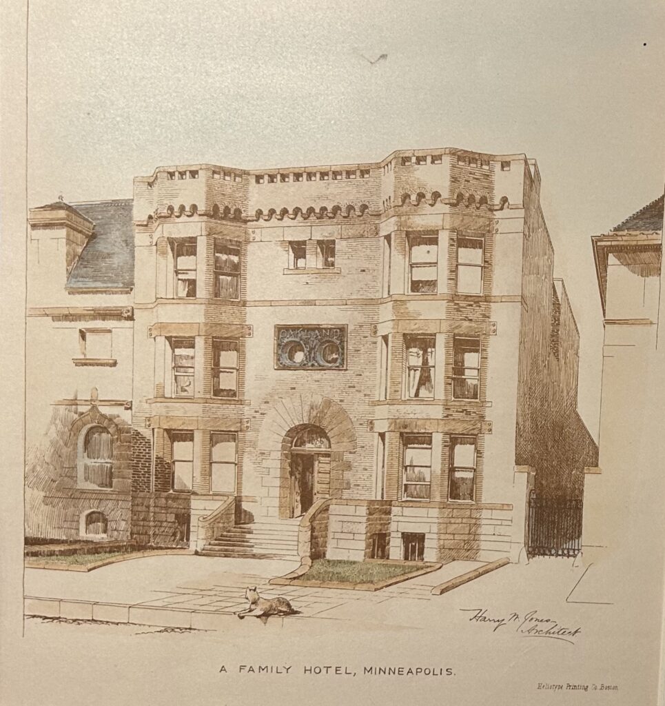 Architectural drawing of the Oaklands by Harry wild Jones